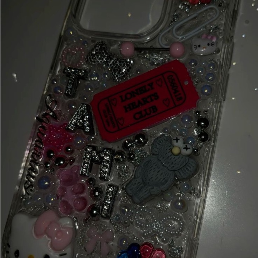 Custom Decorated Phone Case with Charms